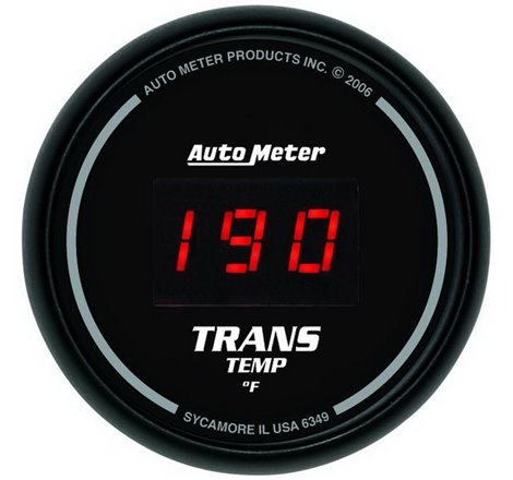 Autometer Z Series 52mm Black Digital 0-300 Deg F Transmission Temperature Gauge