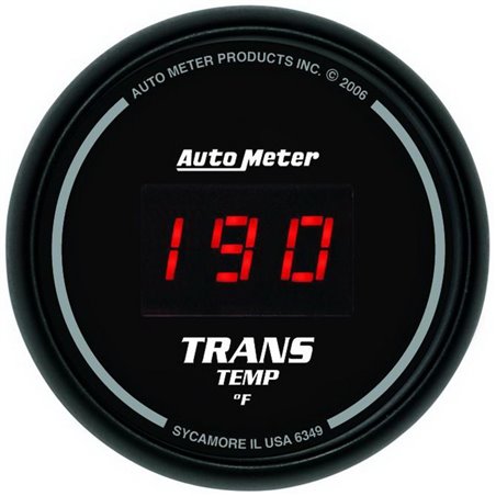 Autometer Z Series 52mm Black Digital 0-300 Deg F Transmission Temperature Gauge