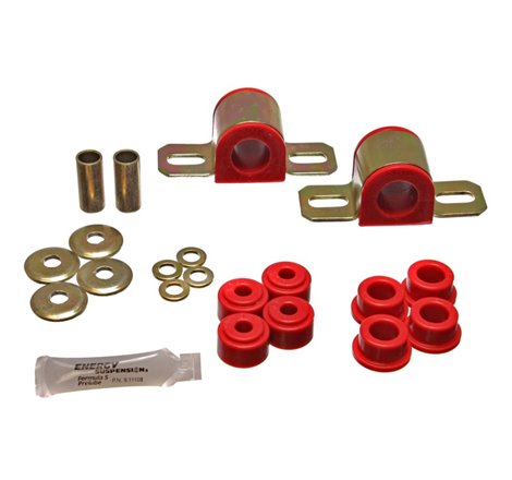 Energy Suspension 84-01 Jeep Cherokee Red Frt 25mm Sway Bar Bushing Set w/End Link Bushings