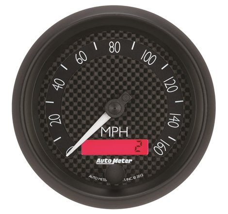 Autometer GT Series 3-3/8in In Dash 0-160 MPH Electronic Programmable Speedometer