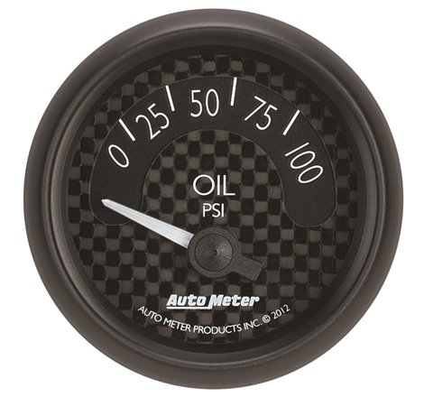 Autometer GT Series 52mm Short Sweep Electronic 0-100 psi Oil Pressure