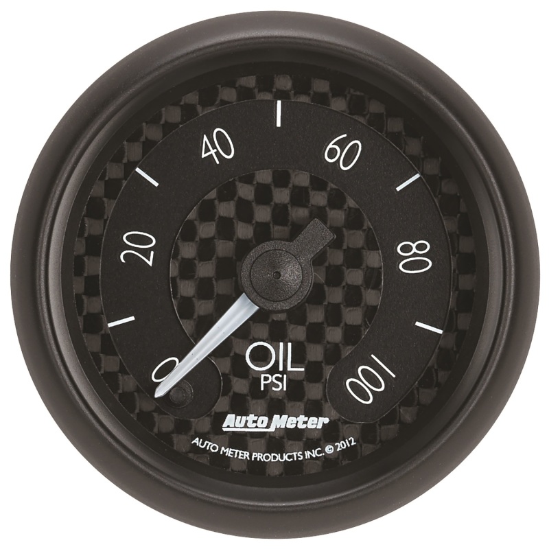 Autometer GT Series 52mm Full Sweep Electronic 0-100 PSI Oil Pressure Gauge