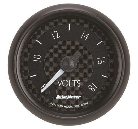 Autometer GT Series 52mm Full Sweep Electronic 8-18 Volts Voltmeter