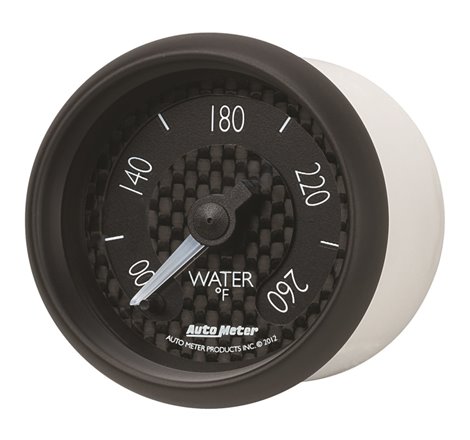 Autometer GT Series 52mm Full Sweep Electronic 100-260 Deg F Water Temperature Gauge