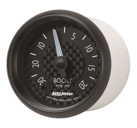 Autometer GT Series 52mm Mechanicl 30 In Hg/20 psi Vacuum/Boost Gauge