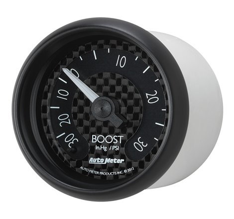 Autometer GT Series 52mm Mechanical 30 In Hg/30 psi Vacuum/Boost Gauge