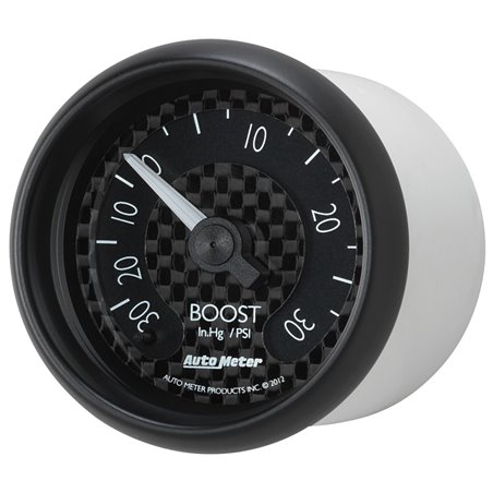 Autometer GT Series 52mm Mechanical 30 In Hg/30 psi Vacuum/Boost Gauge