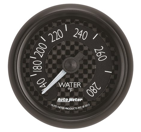 Autometer GT Series 52mm Mechanical 140-280 Deg F Water Temperature Gauge