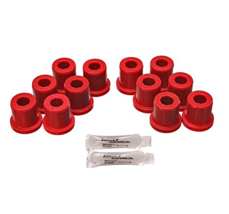 Energy Suspension 81-89 Toyota FJ40/FJ60 Landcruiser 2/4WD Red Front & Rear Leaf Spring Bushing Set