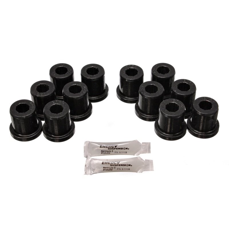 Energy Suspension 81-89 Toyota FJ40/FJ60 Landcruiser 2/4WD Blk Front & Rear Leaf Spring Bushing Set