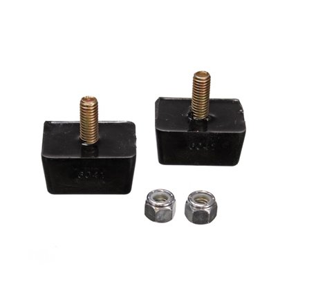 Energy Suspension Univ Blk 7/8in H x 1-7/8in L x 1-3/8in W Low Profile Rectangular Bump Stops (2 ea)