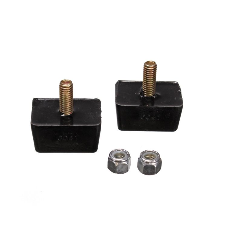 Energy Suspension Univ Blk 7/8in H x 1-7/8in L x 1-3/8in W Low Profile Rectangular Bump Stops (2 ea)