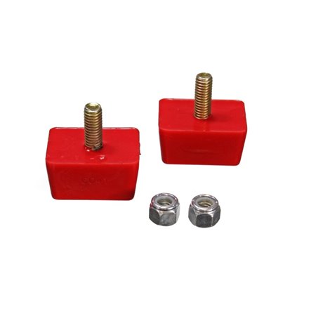 Energy Suspension Univ Red 7/8in H x 1-7/8in L x 1-3/8in W Low Profile Rectangular Bump Stops (2 ea)