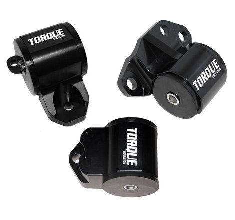 Torque Solution 3pc Billet Engine Mount Kit (3 Bolt): 92-95 Honda Civic/94-01 Integra/93-97 Del Sol