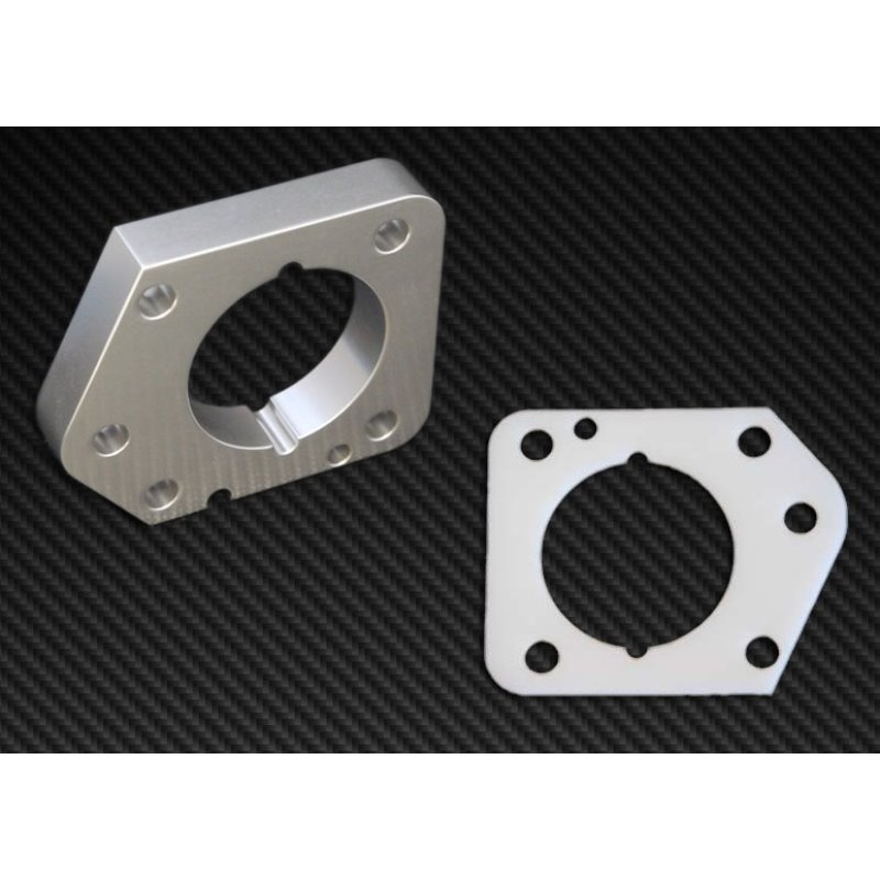 Torque Solution Throttle Body Spacer (Silver): Honda Civic LX/EX/DX 2006-2011