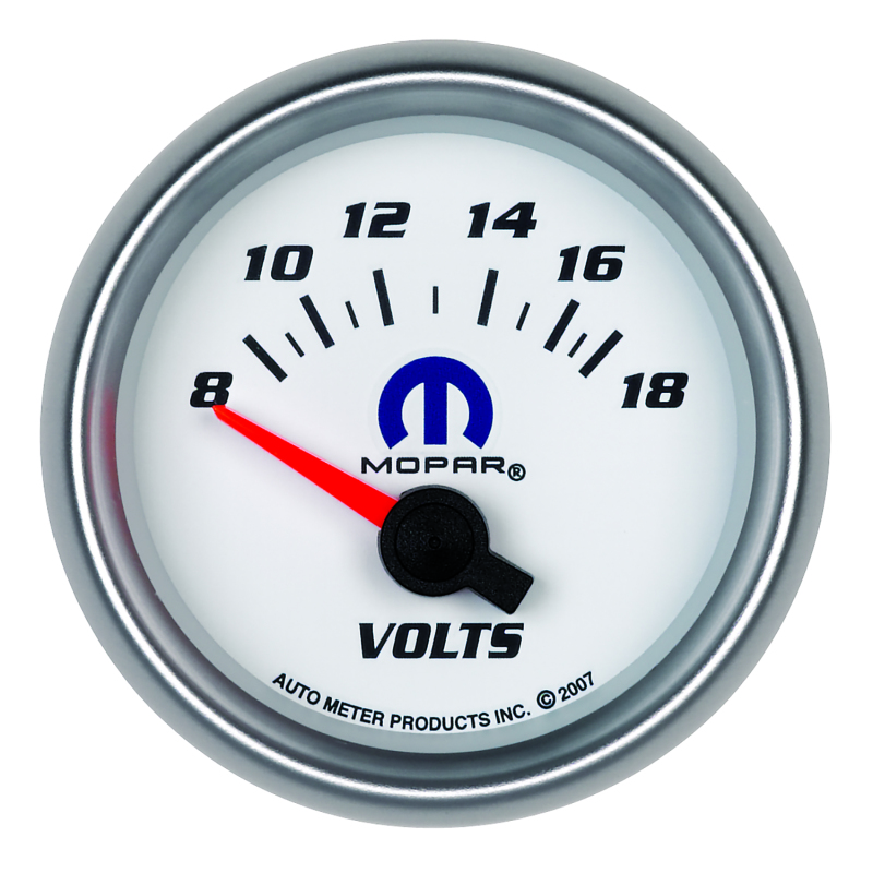 Autometer Mopar 52.4mm SSE 8-18 Volts Voltmeter Gauge