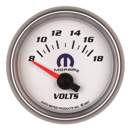 Autometer Mopar 52.4mm SSE 8-18 Volts Voltmeter Gauge