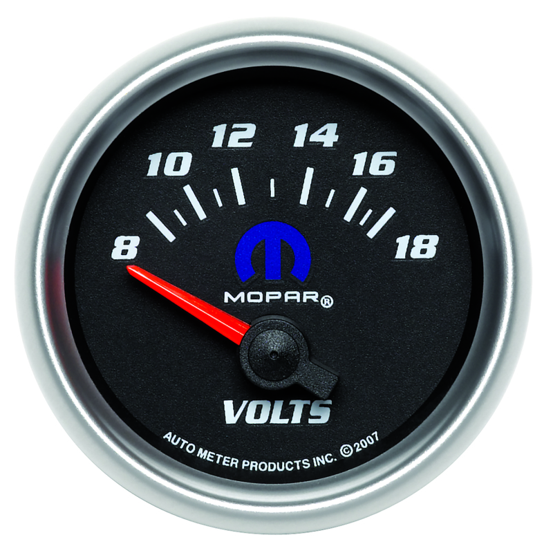 Autometer Mopar 52.4mm SSE 8-18 Volts Voltmeter Gauge