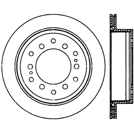 StopTech 01-07 Toyota Sequoia/03-09 4 Runner / 03-09 Lexus GX470 Slotted Left Rear CRYO-STOP Rotor