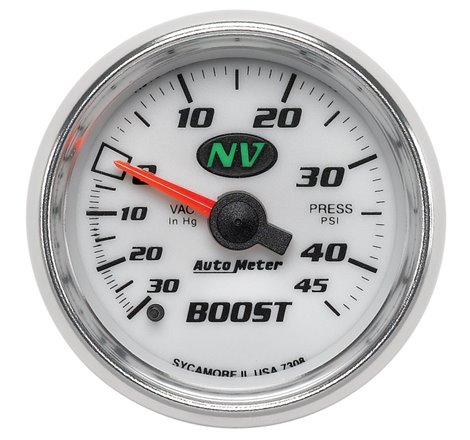 Autometer 52mm Mechanical 30 In Hg-Vac/45 PSI Vacuum / Boost Gauge