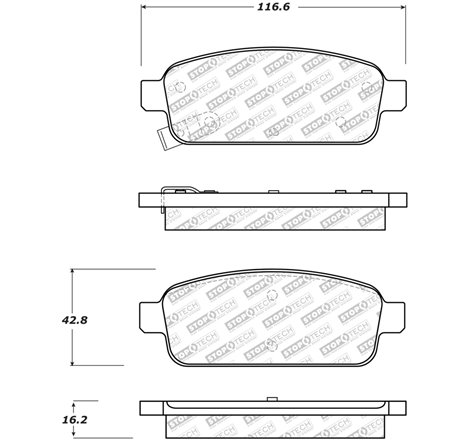 StopTech Street Select Brake Pads - Rear