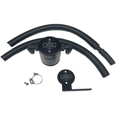 J&L 13-18 Ford Focus ST Front Oil Separator 3.0 - Black Anodized