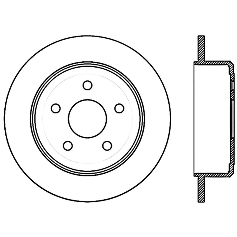 StopTech 07-18 Jeep Wrangler Cryo Slotted Rear Right Sport Brake Rotor