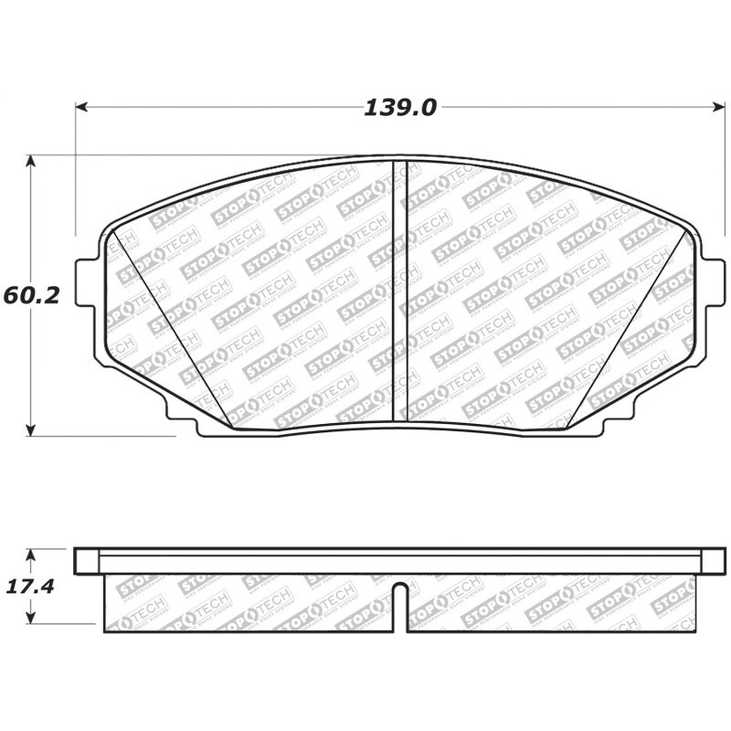 StopTech 07-18 Mazda CX-5/CX-7/CX-9 Street Brake Pads w/Hardware - Front