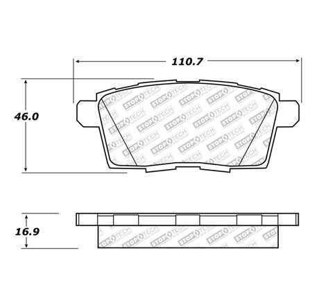 StopTech 07-15 Mazda CX-5/CX-7/CX-9 Street Brake Pads w/Hardware - Rear