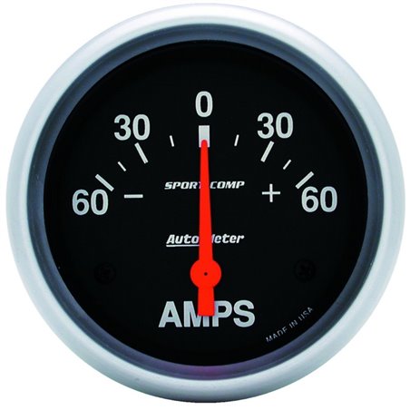 Autometer 2-5/8in Electric 60-0-60 Amps Ammeter