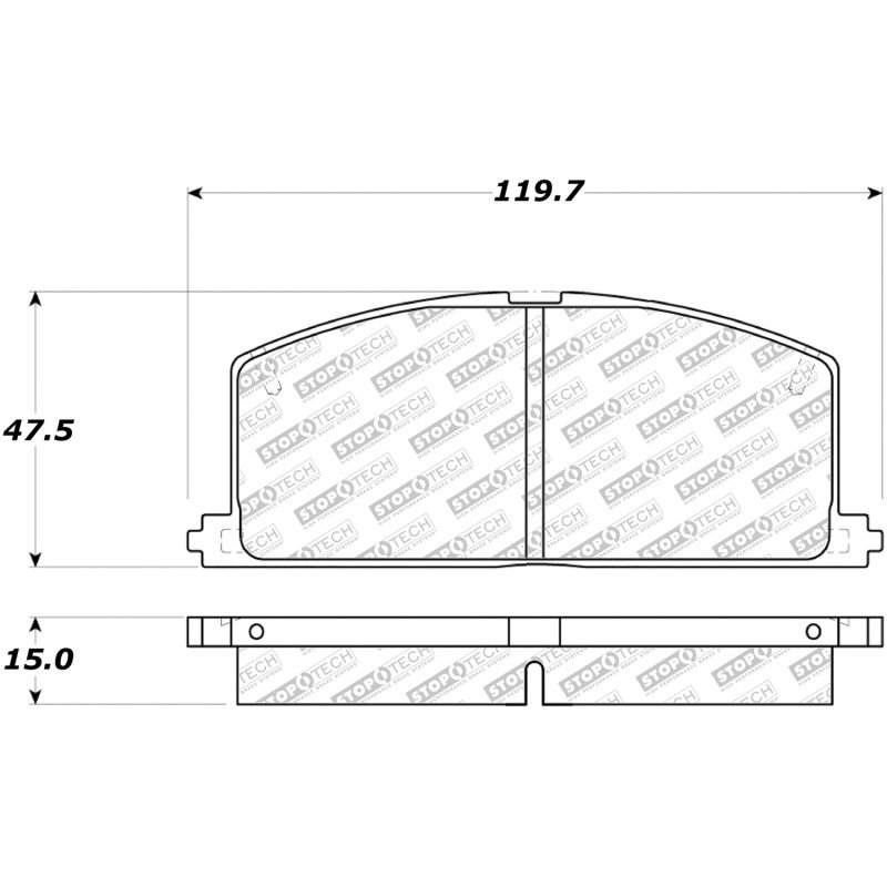 StopTech 83-86 Toyota Camry / 86-91 Celica / 84-92 Corolla Street Select Brake Pads - Front