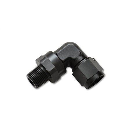 Vibrant -3AN to 1/8in NPT Female Swivel 90 Degree Adapter Fitting