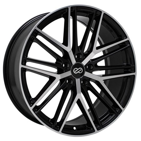 Enkei Phantom 18x8 5x108 40mm Offset 72.6mm Bore Black Machine Wheel