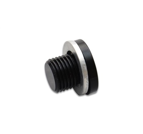 Vibrant M10 x 1.25 Metric Aluminum Port Plug with Crush Washer