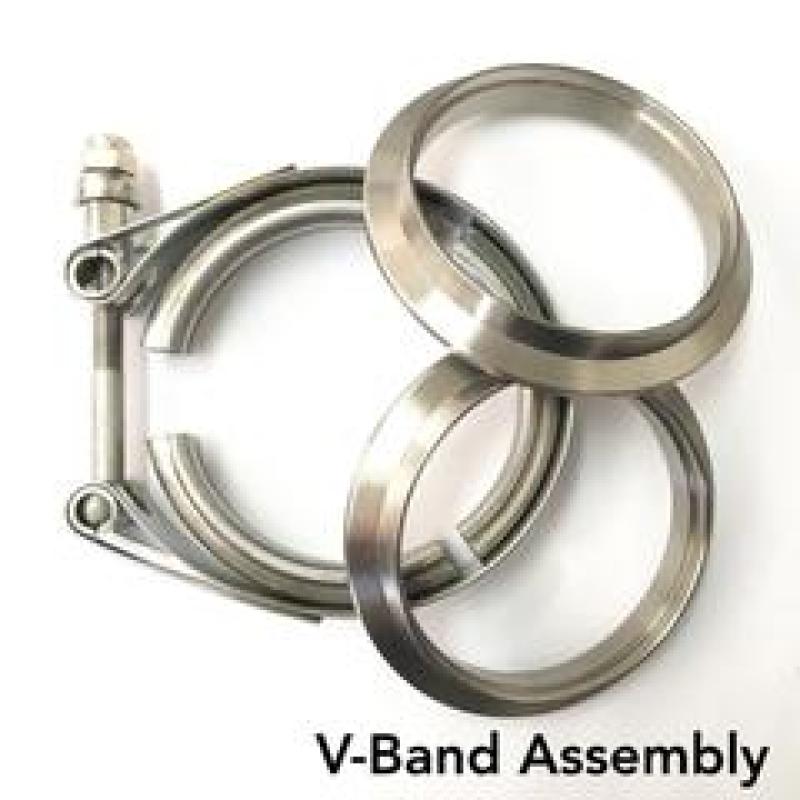 Ticon Industries 2in Titanium V-Band Clamp Assembly (2 Flanges/1 Clamp)