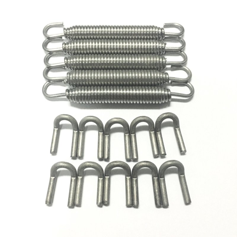 Ticon Industries Green Silicone Titanium Spring Tab and Spring Kit (10 Tabs/5 Springs) - 5 Pack