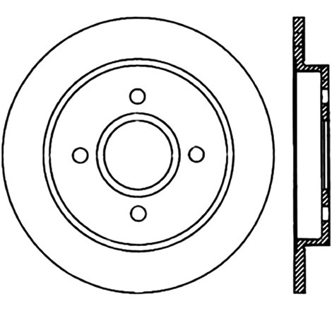 StopTech Power Slot 14-19 Ford Fiesta / 01-07 Ford Focus Slotted Left Rear Cryo Rotor