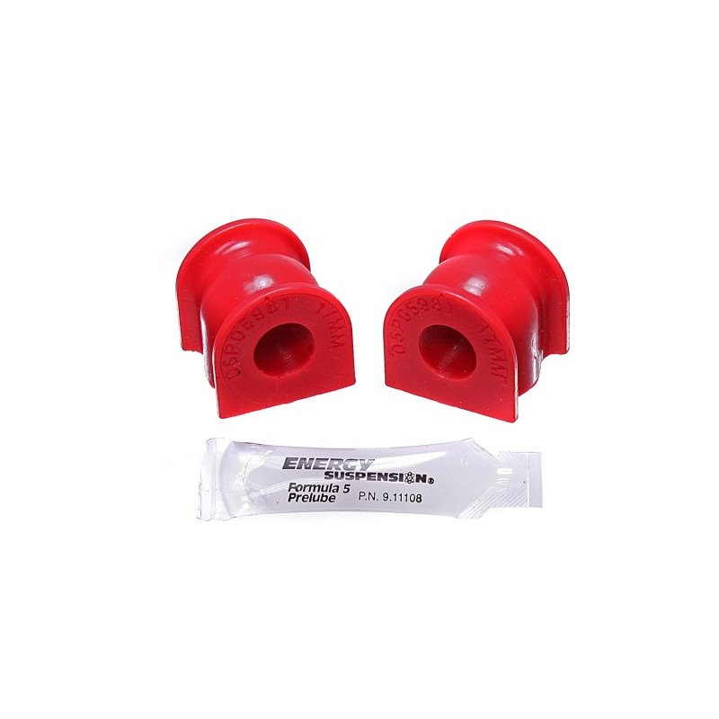 Energy Suspension 06-11 Honda Civic SI 17mm Rear Sway Bar Bushing Set - Red