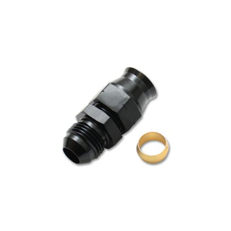 Vibrant -4AN Male to 1/4in Tube Adapter Fitting (w/ Brass Olive Insert)