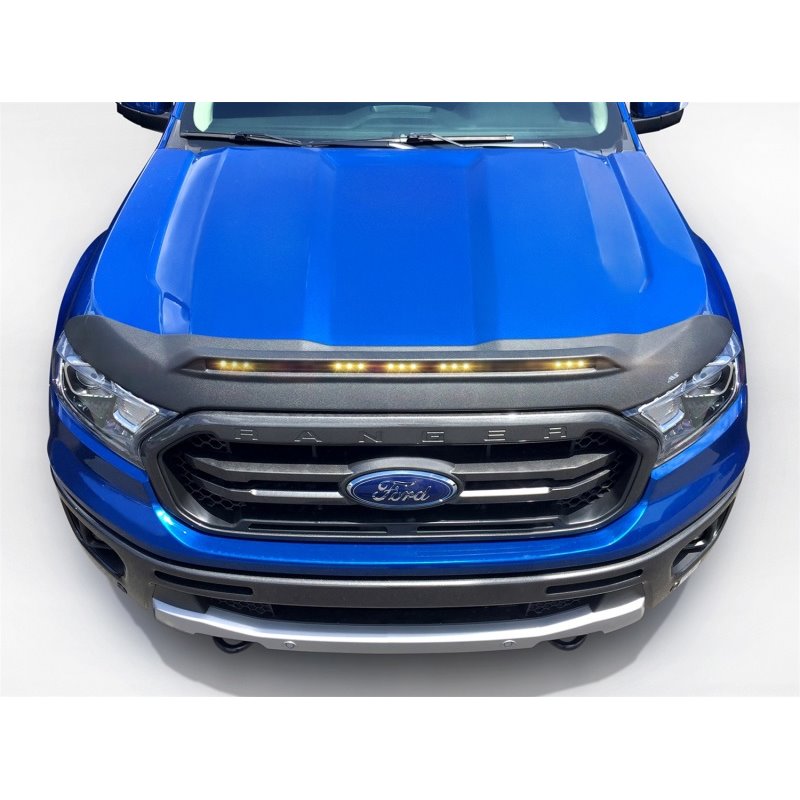 AVS 2019 Ford Ranger Aeroskin Low Profile Light Shield - Black