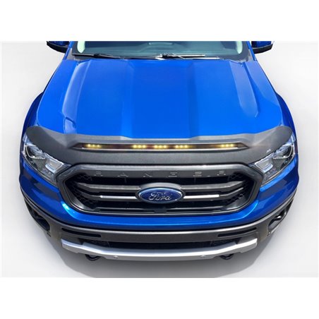 AVS 2019 Ford Ranger Aeroskin Low Profile Light Shield - Black