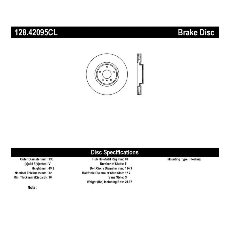 StopTech 08-13 Infiniti G37 Cryo Sportstop Drilled Left Front Rotor