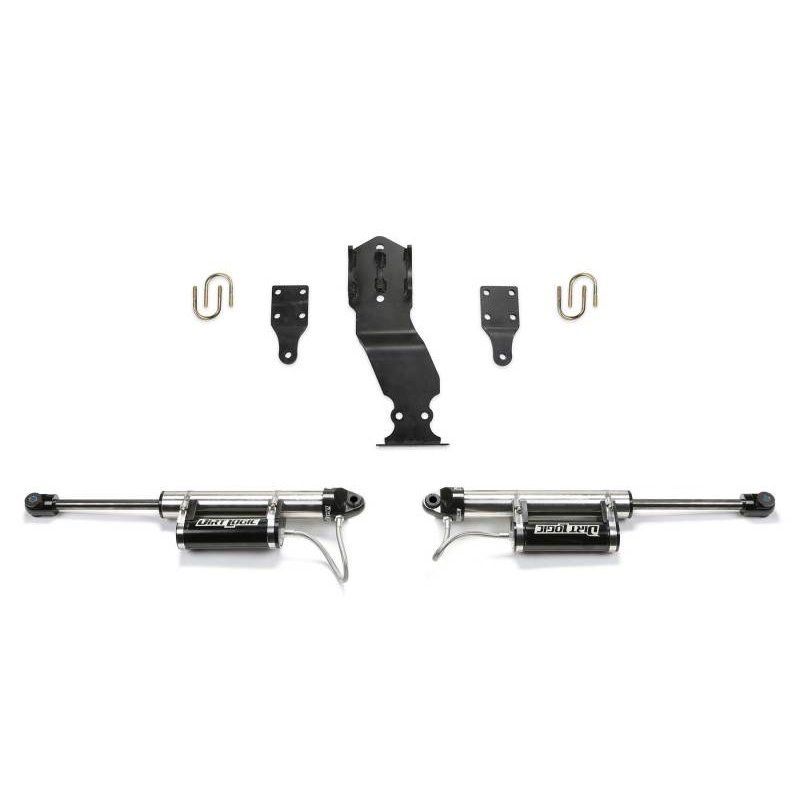 Fabtech 19-20 Ford F450/F550 4WD Dual Steering Stabilizer System w/DL 2.25 Resi Shocks