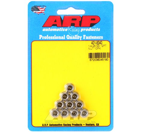 ARP 1/4-20in SS 12pt Nut Kit (10/pkg)