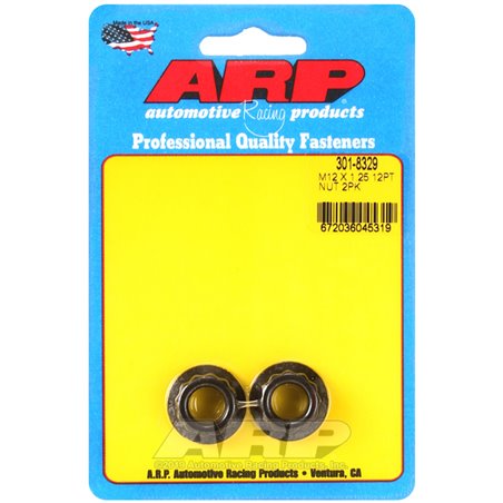 ARP M12 x 1.25 16mm socket 12pt Nut Kit (Pack of 2)