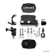 Wilwood Compact Tandem M/C - 1in Bore w/RH Bracket and Valve - Black