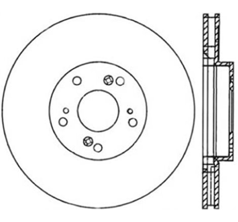 StopTech 02-15 Acura RSX / 02-15 Honda Civic Cryo Slotted & Drilled Right Front Rotor