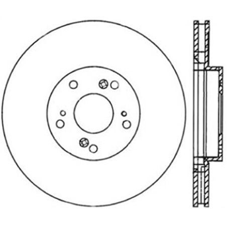 StopTech 02-15 Acura RSX / 02-15 Honda Civic Cryo Slotted & Drilled Right Front Rotor