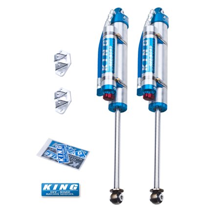 King Shocks 07-18 Jeep Wrangler JK Rear 2.5 Dia Piggy Hose Res Shocks 0-2in Lift w/Adjuster (Pair)