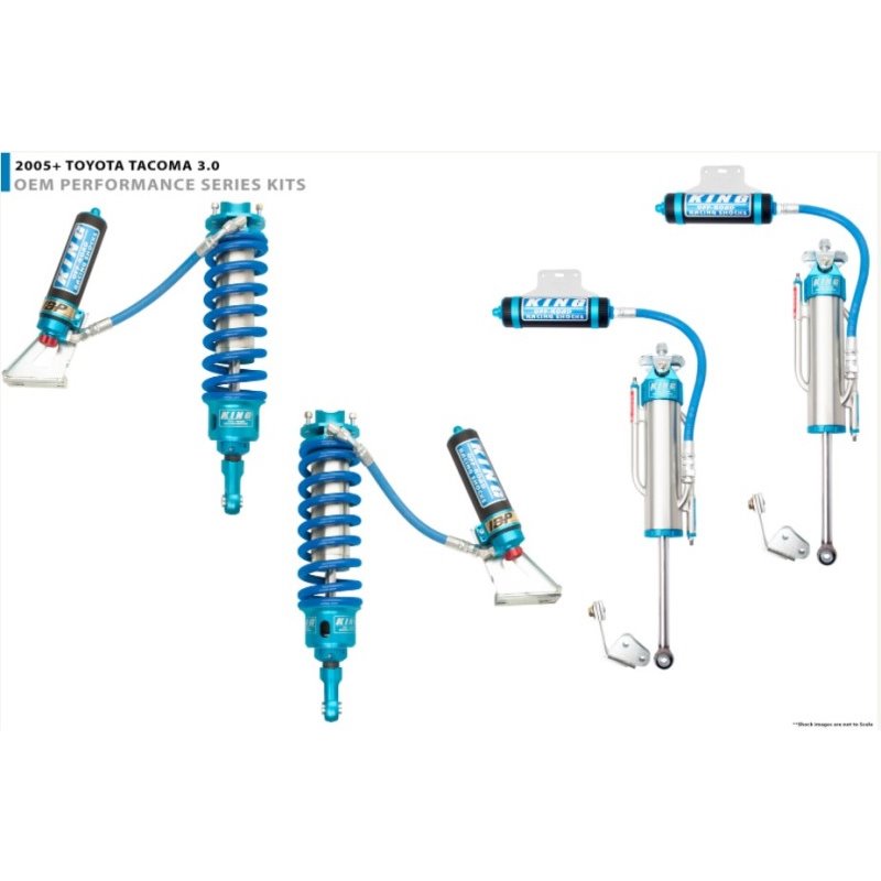 King Shocks 2005+ Toyota Tacoma (6 Lug) Frt Stg 3 Kit 3.0 Dia Res Coilover w/Adj/Int Bypss (Pair)